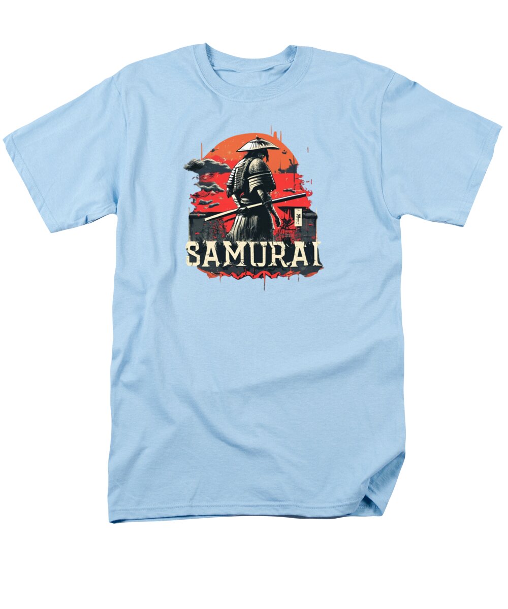 Samurai Warrior Vintage Sunset - Men's T-Shirt (Regular Fit)