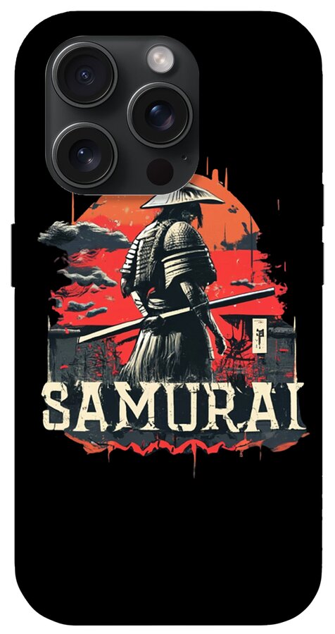 Samurai Warrior Vintage Sunset - Phone Case