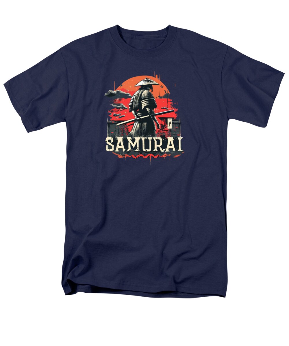 Samurai Warrior Vintage Sunset - Men's T-Shirt (Regular Fit)