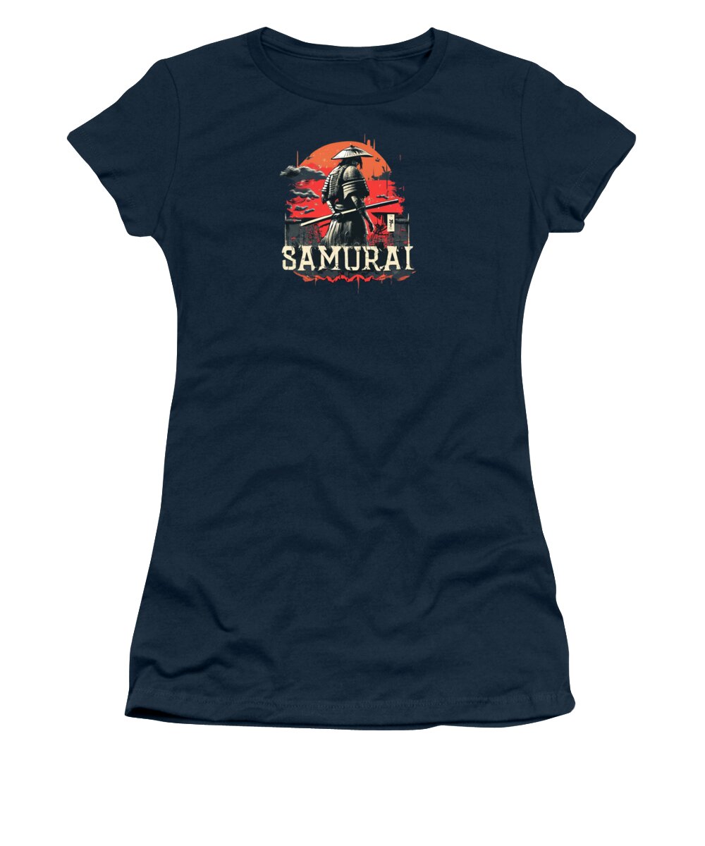 Samurai Warrior Vintage Sunset - Women's T-Shirt
