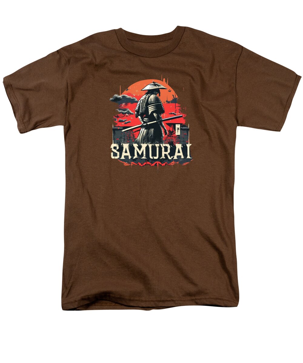 Samurai Warrior Vintage Sunset - Men's T-Shirt (Regular Fit)