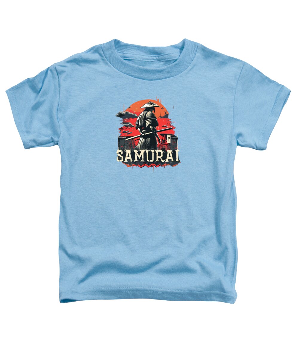 Samurai Warrior Vintage Sunset - Toddler T-Shirt