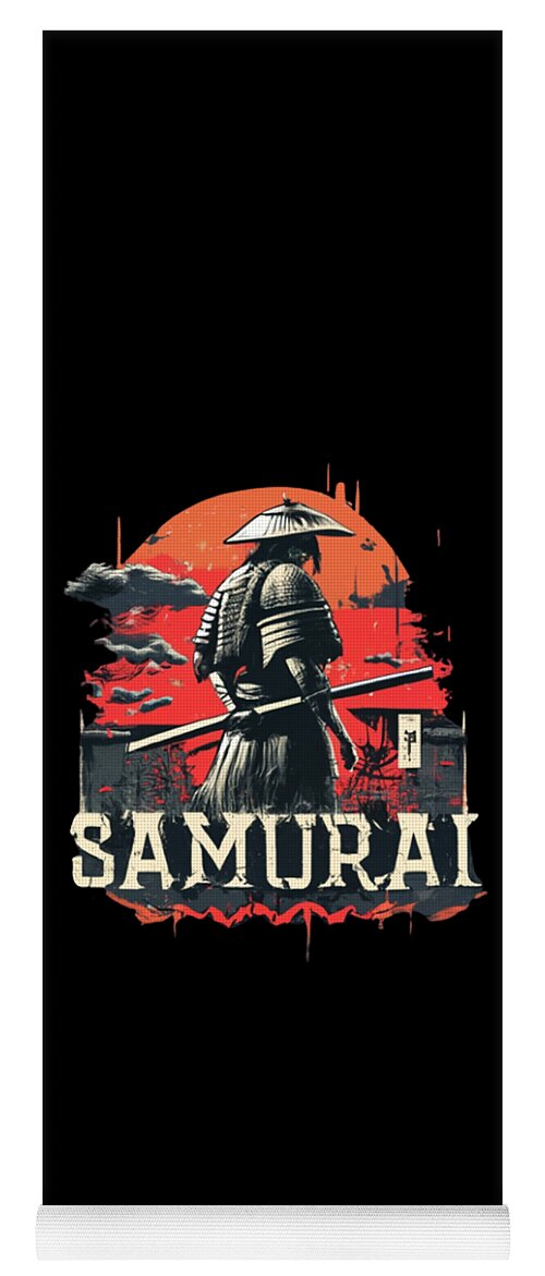 Samurai Warrior Vintage Sunset - Yoga Mat
