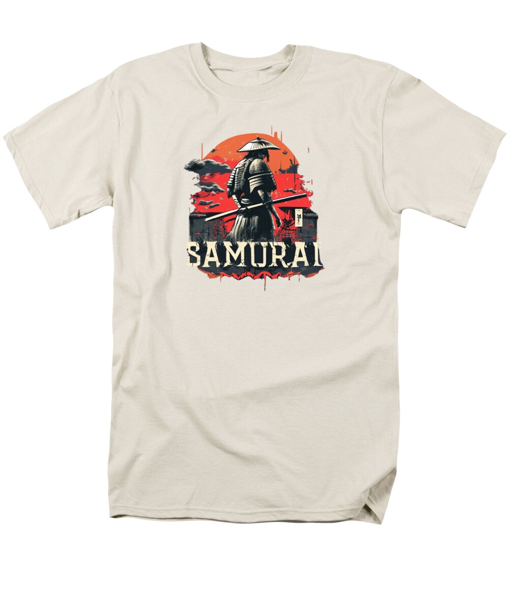Samurai Warrior Vintage Sunset - Men's T-Shirt (Regular Fit)