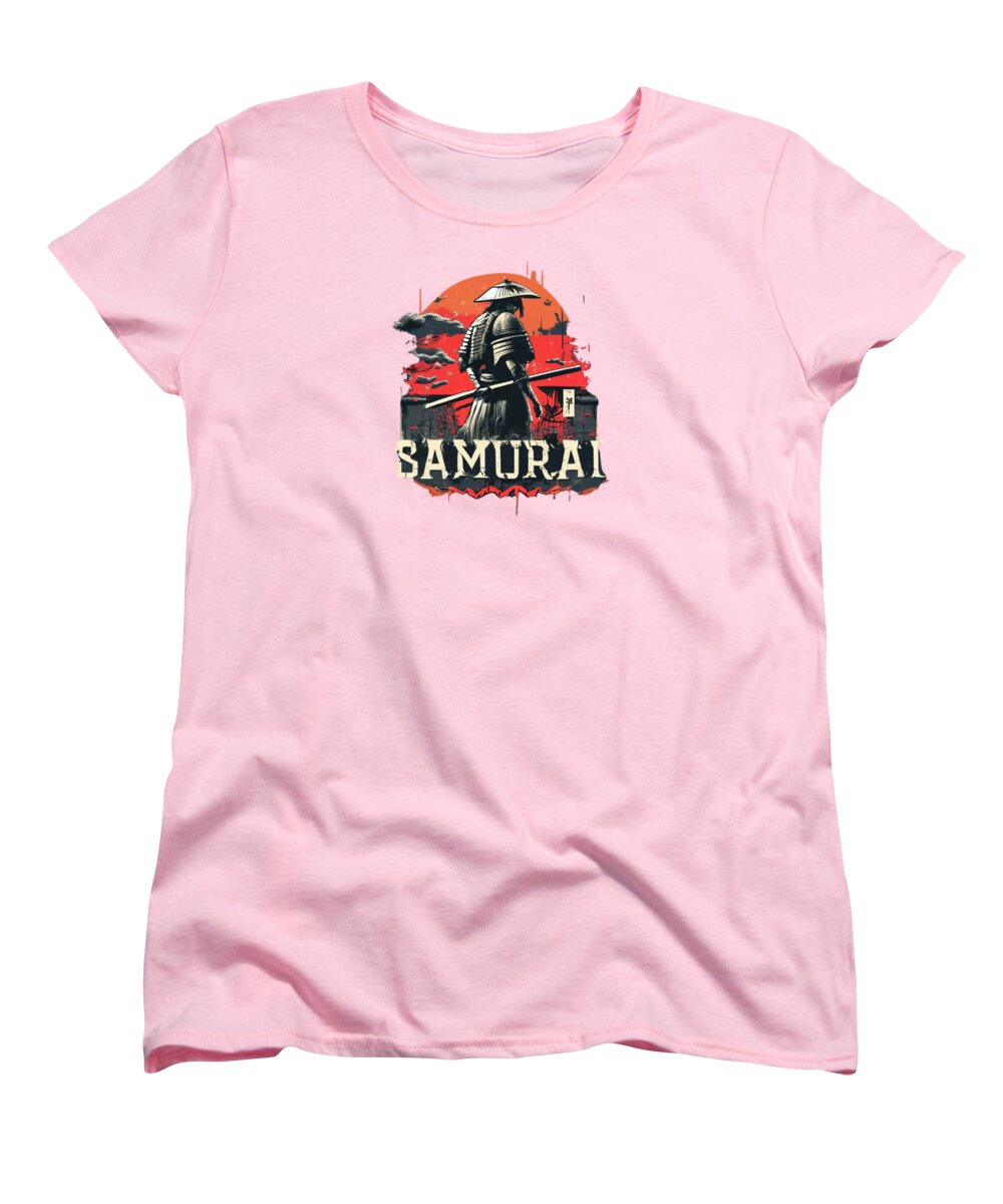 Samurai Warrior Vintage Sunset - Women's T-Shirt (Standard Fit)