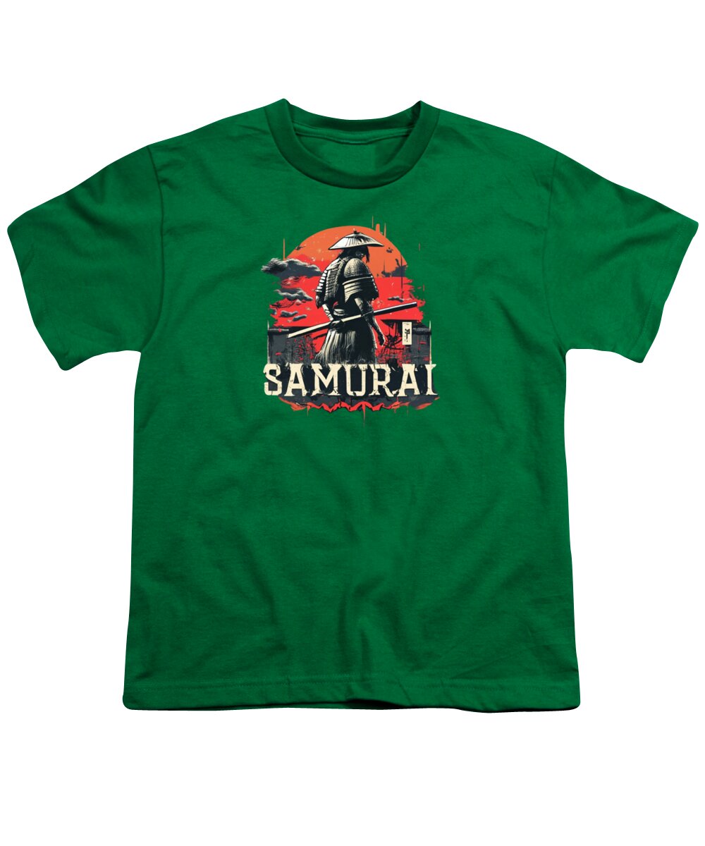 Samurai Warrior Vintage Sunset - Youth T-Shirt