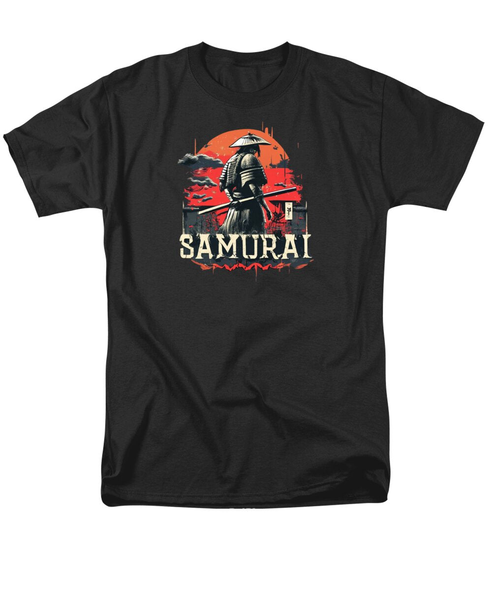 Samurai Warrior Vintage Sunset - Men's T-Shirt (Regular Fit)