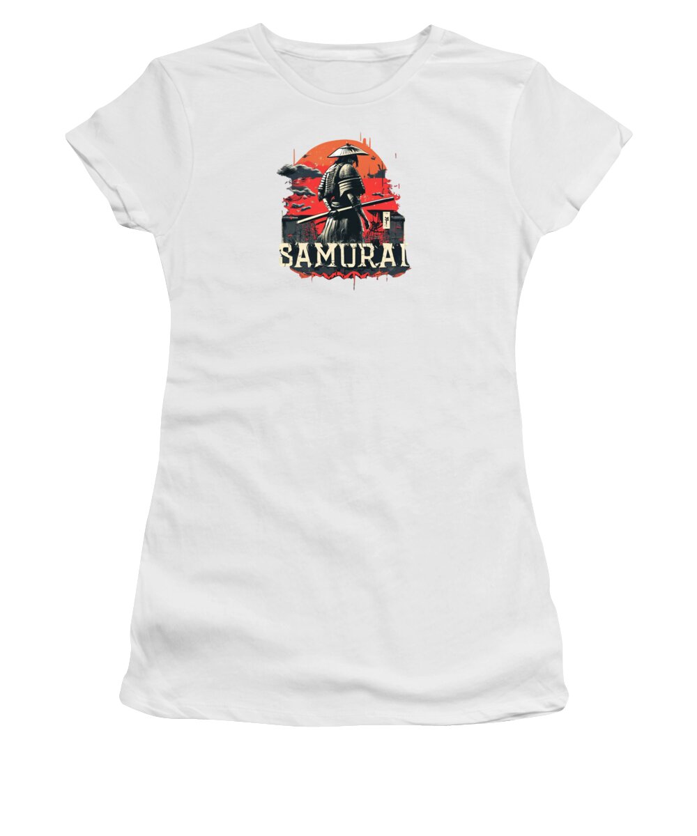 Samurai Warrior Vintage Sunset - Women's T-Shirt