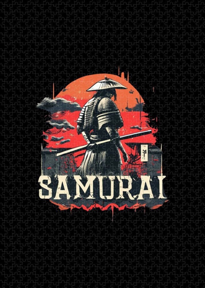 Samurai Warrior Vintage Sunset - Puzzle