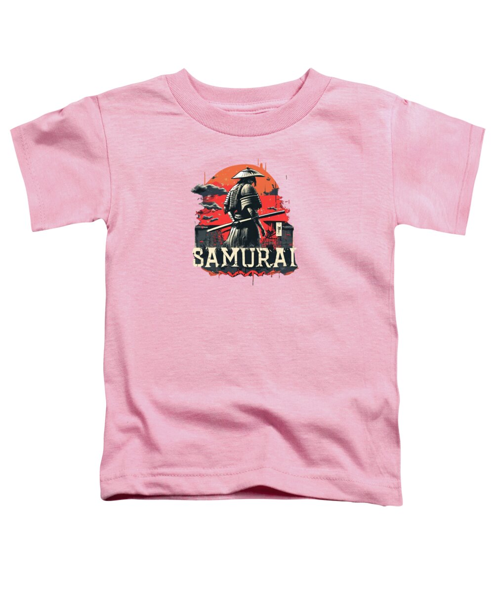 Samurai Warrior Vintage Sunset - Toddler T-Shirt