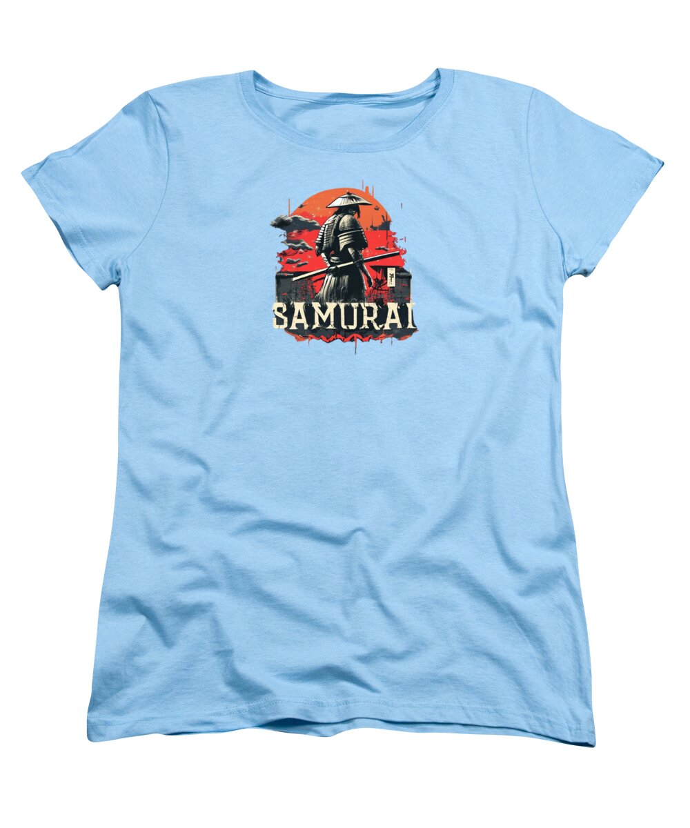 Samurai Warrior Vintage Sunset - Women's T-Shirt (Standard Fit)