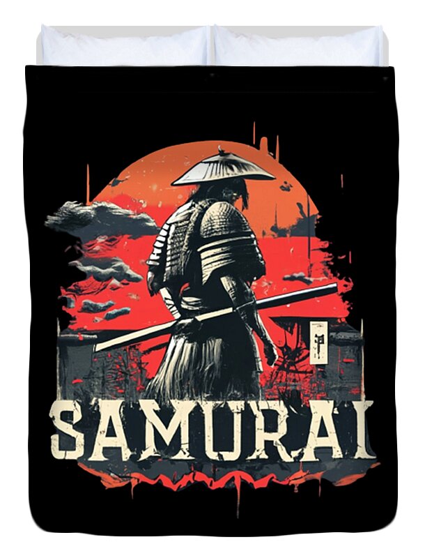 Samurai Warrior Vintage Sunset - Duvet Cover