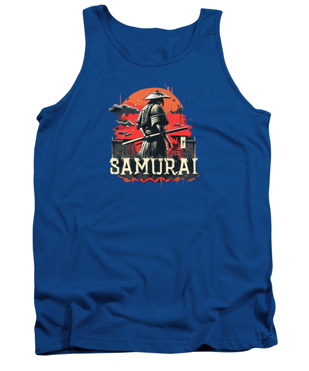 Samurai Warrior Vintage Sunset - Tank Top