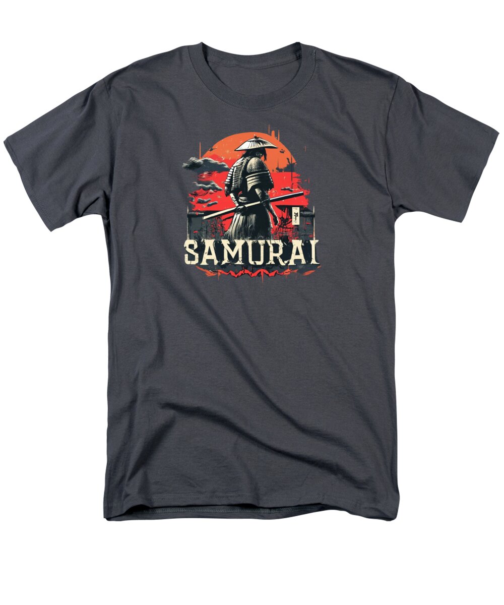 Samurai Warrior Vintage Sunset - Men's T-Shirt (Regular Fit)