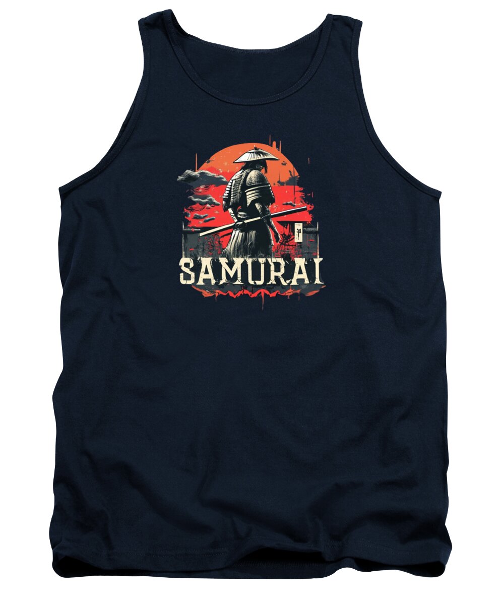Samurai Warrior Vintage Sunset - Tank Top