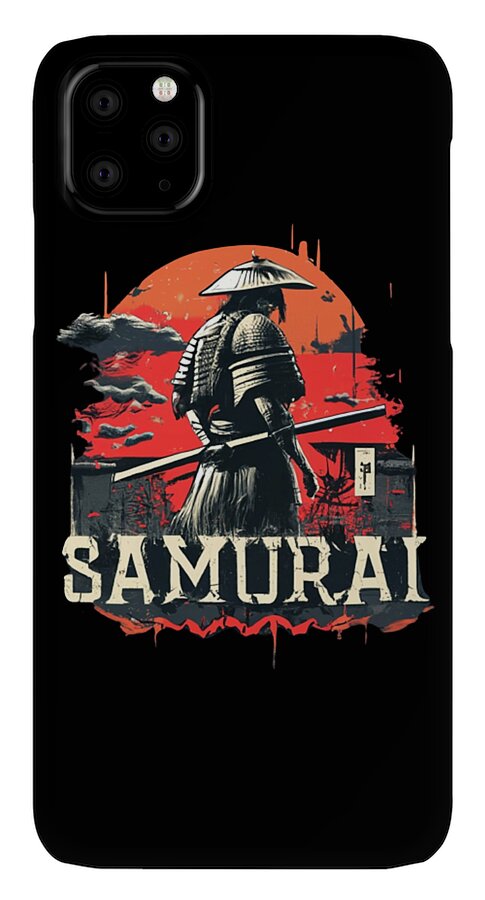 Samurai Warrior Vintage Sunset - Phone Case