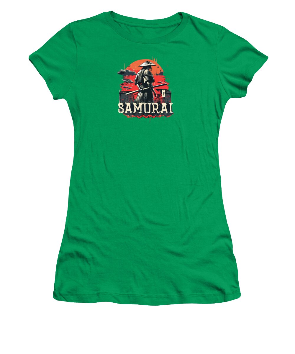 Samurai Warrior Vintage Sunset - Women's T-Shirt
