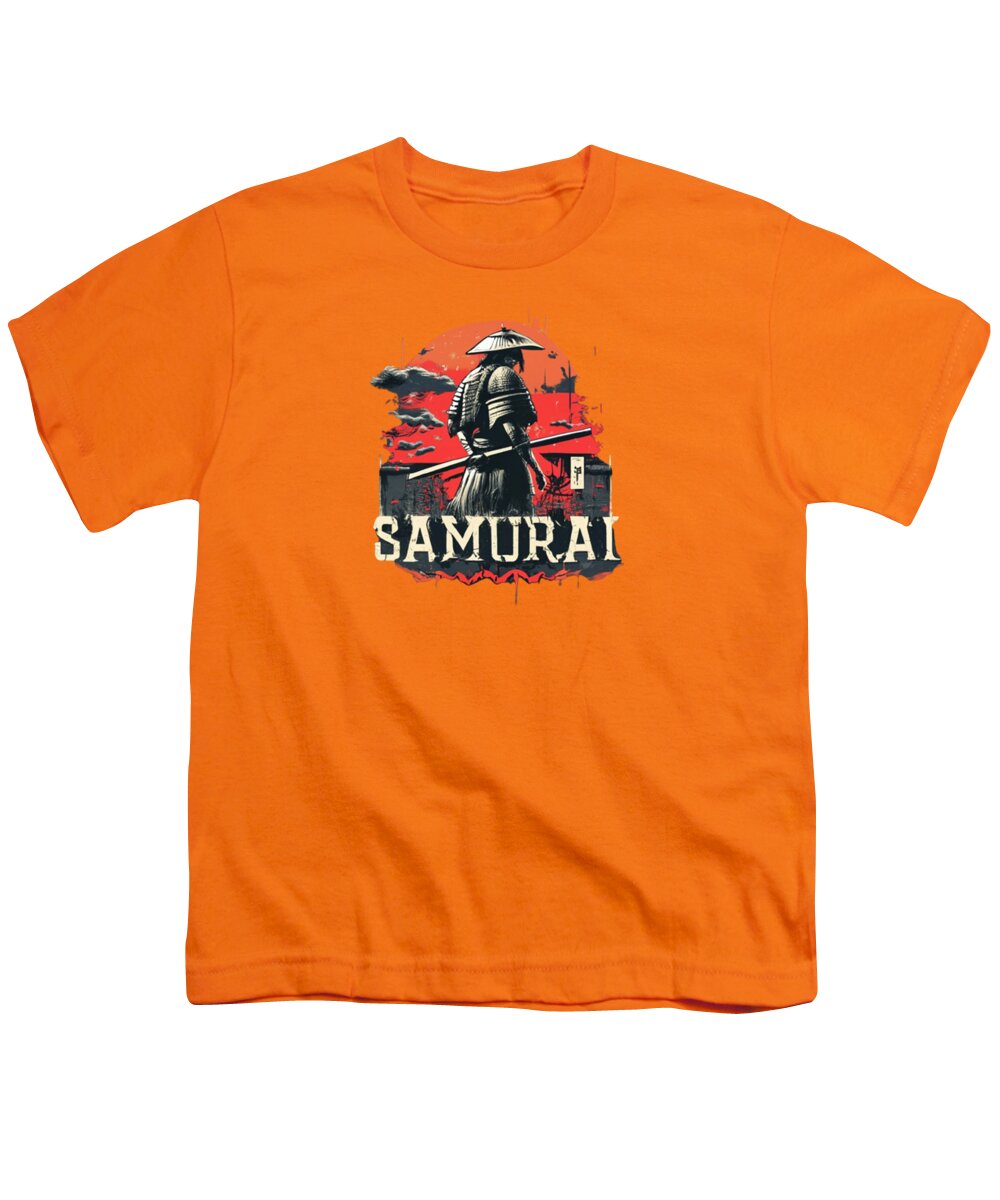 Samurai Warrior Vintage Sunset - Youth T-Shirt