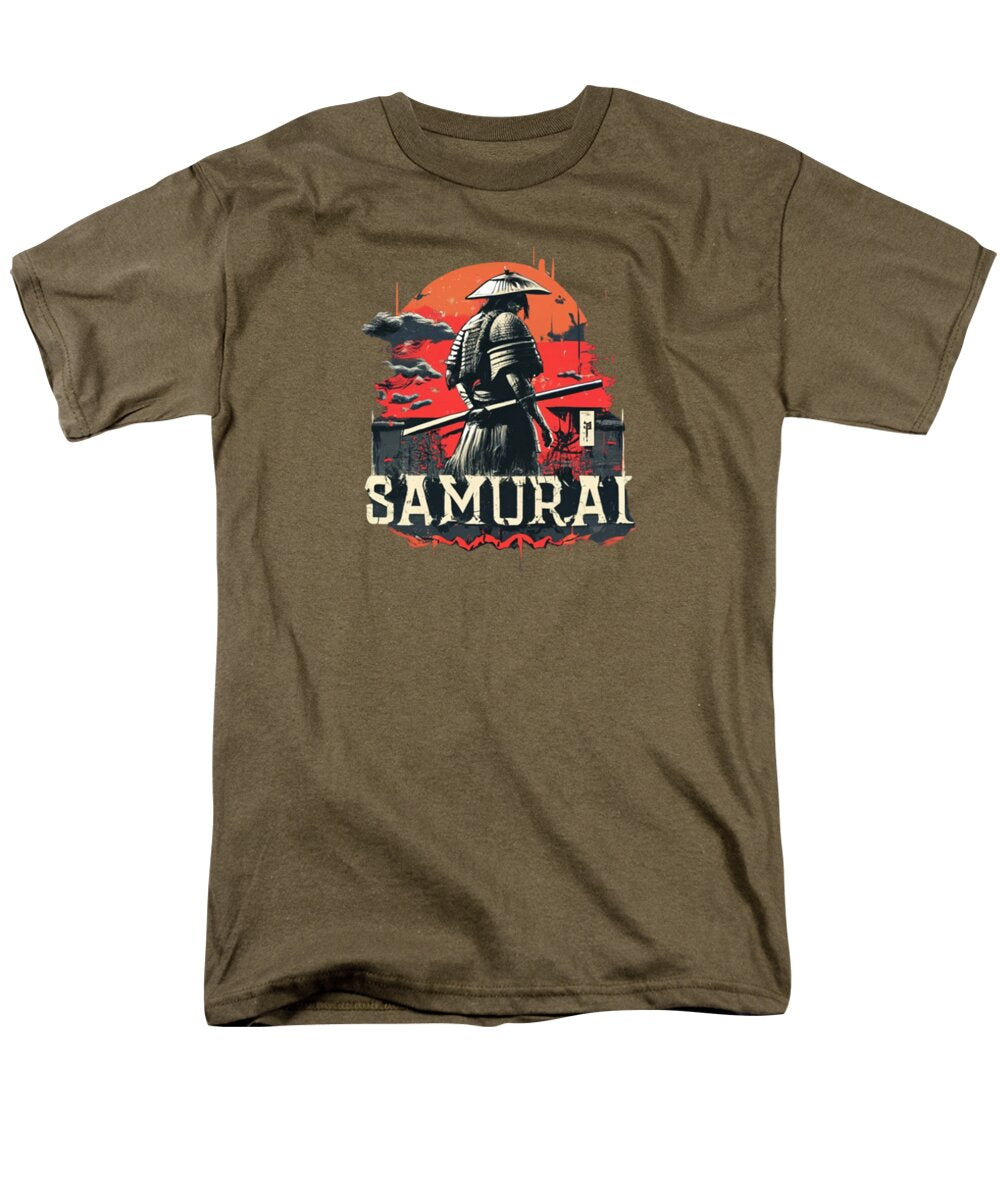 Samurai Warrior Vintage Sunset - Men's T-Shirt (Regular Fit)