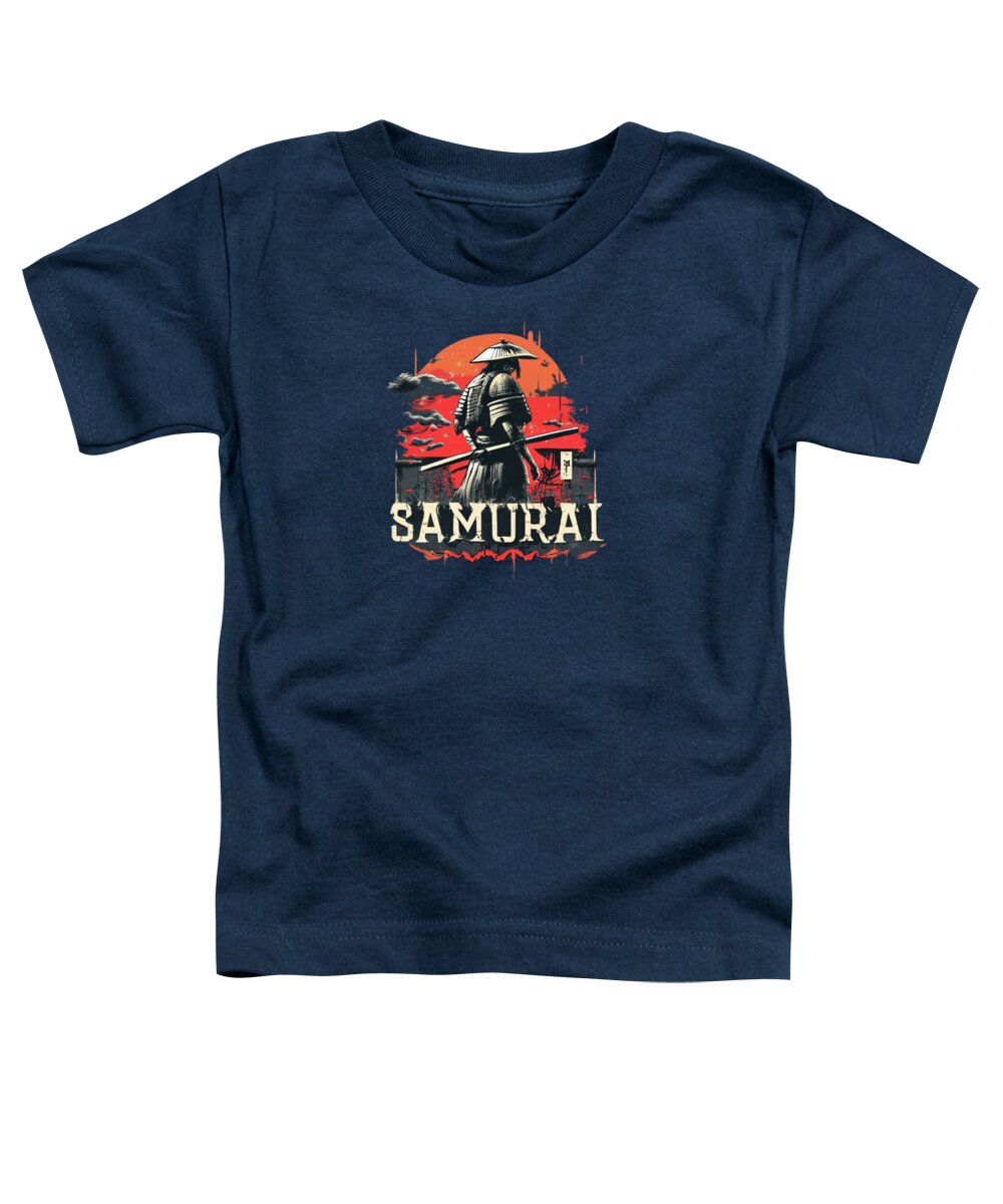 Samurai Warrior Vintage Sunset - Toddler T-Shirt