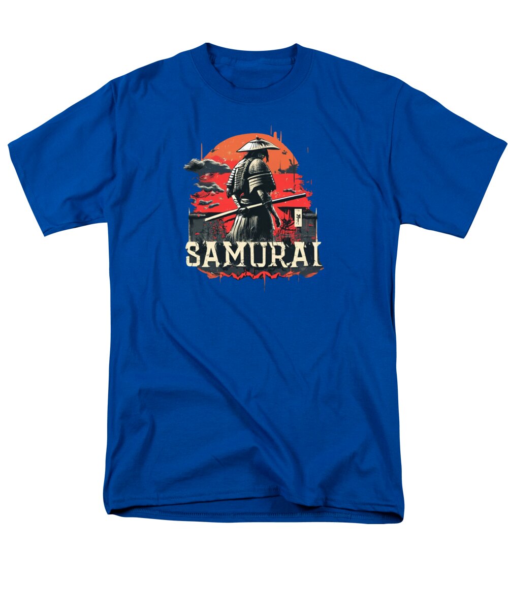 Samurai Warrior Vintage Sunset - Men's T-Shirt (Regular Fit)