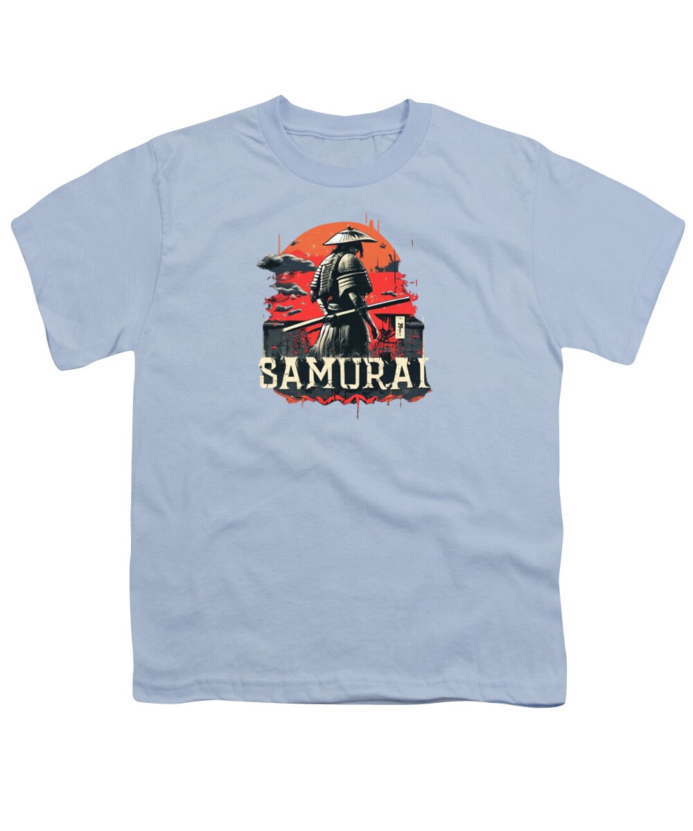 Samurai Warrior Vintage Sunset - Youth T-Shirt