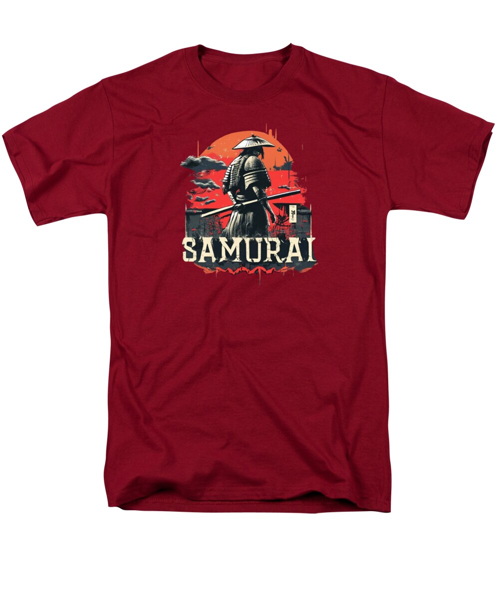 Samurai Warrior Vintage Sunset - Men's T-Shirt (Regular Fit)