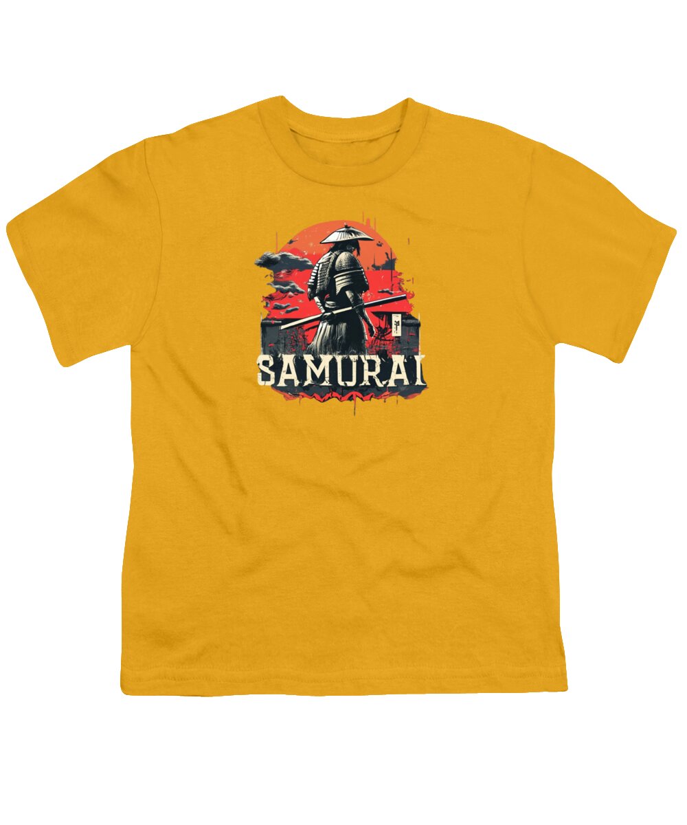 Samurai Warrior Vintage Sunset - Youth T-Shirt