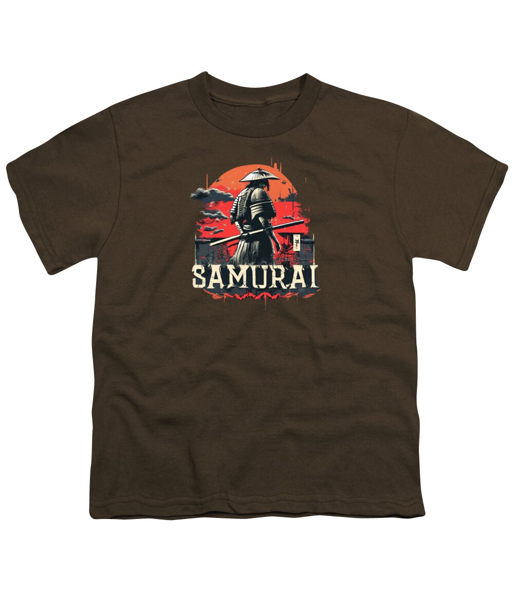 Samurai Warrior Vintage Sunset - Youth T-Shirt
