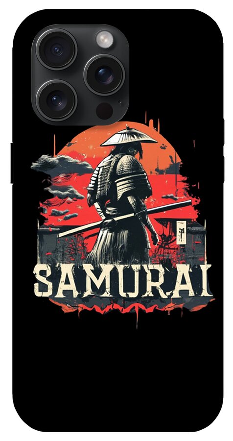 Samurai Warrior Vintage Sunset - Phone Case