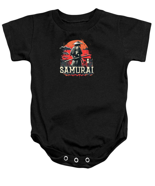Samurai Warrior Vintage Sunset - Baby Onesie