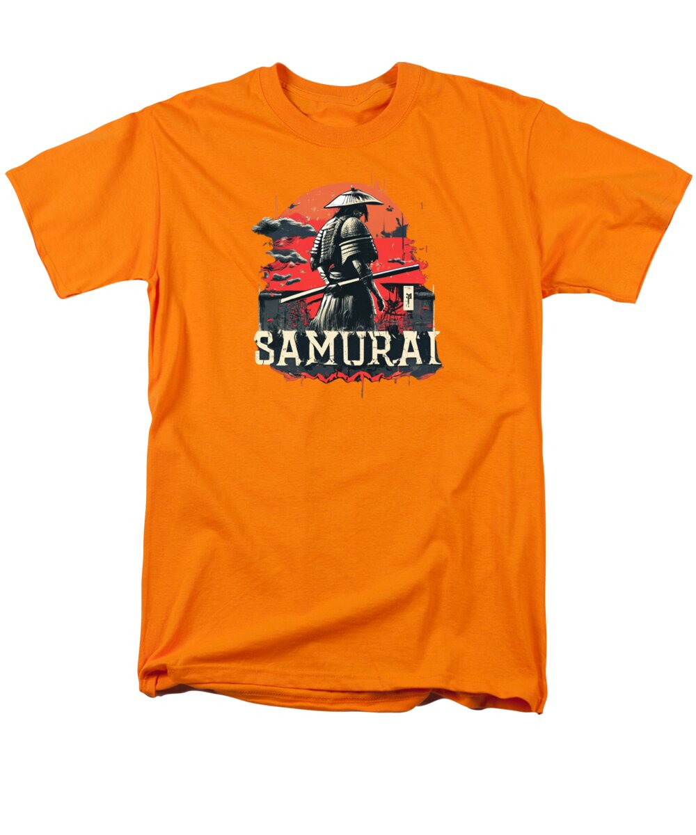 Samurai Warrior Vintage Sunset - Men's T-Shirt (Regular Fit)