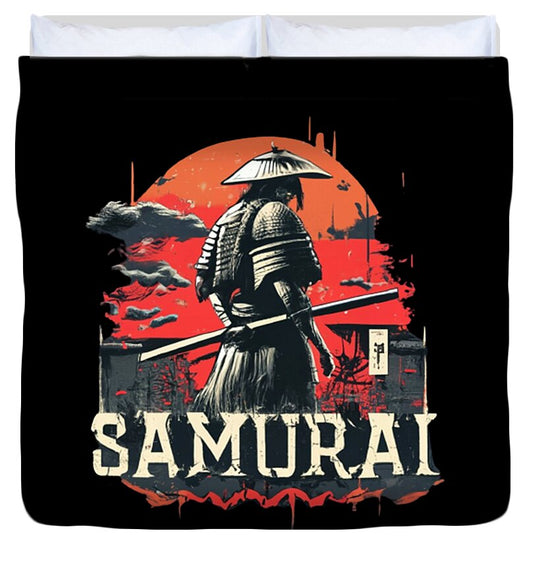 Samurai Warrior Vintage Sunset - Duvet Cover