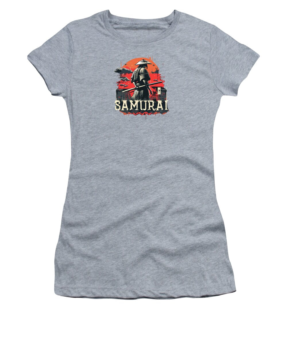 Samurai Warrior Vintage Sunset - Women's T-Shirt