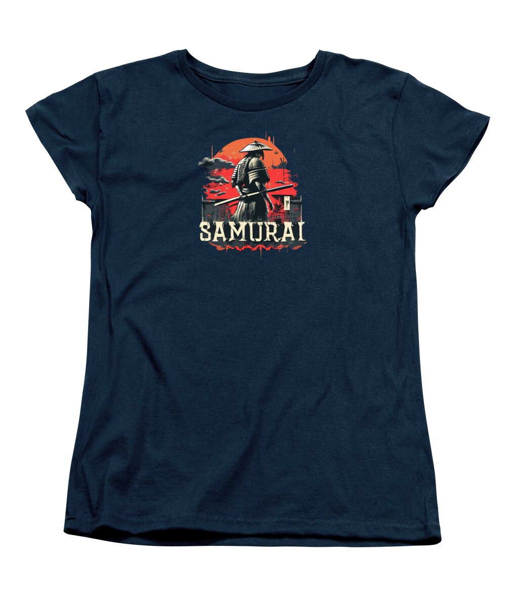 Samurai Warrior Vintage Sunset - Women's T-Shirt (Standard Fit)