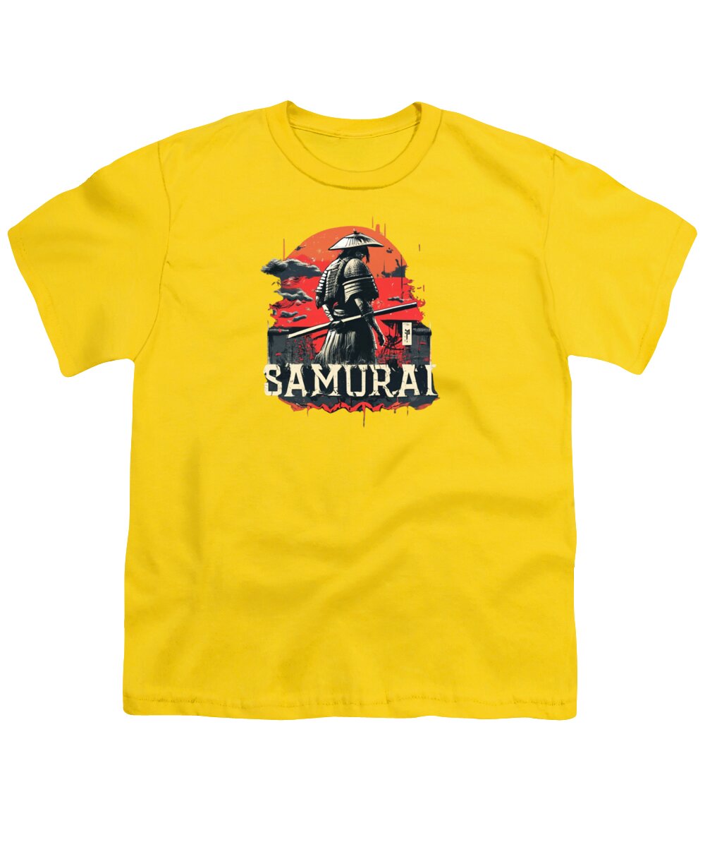 Samurai Warrior Vintage Sunset - Youth T-Shirt