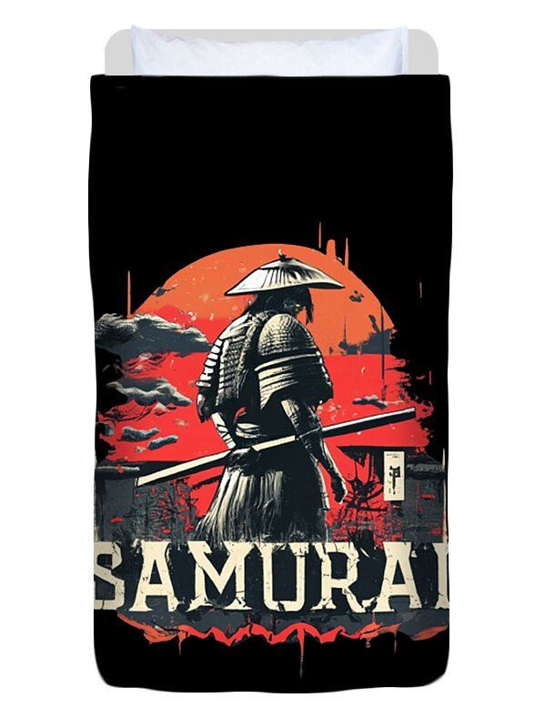 Samurai Warrior Vintage Sunset - Duvet Cover