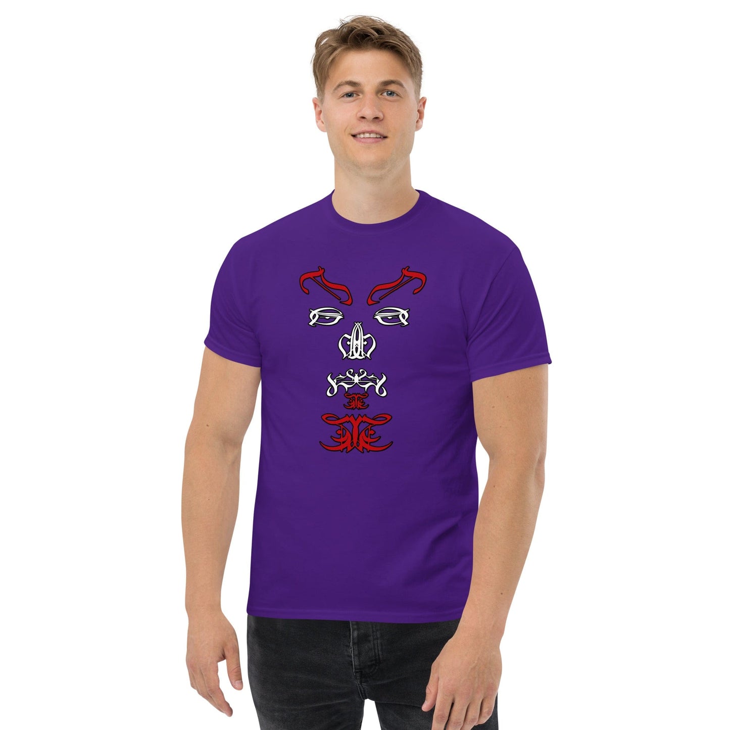 Satan Typographic Face T-shirt