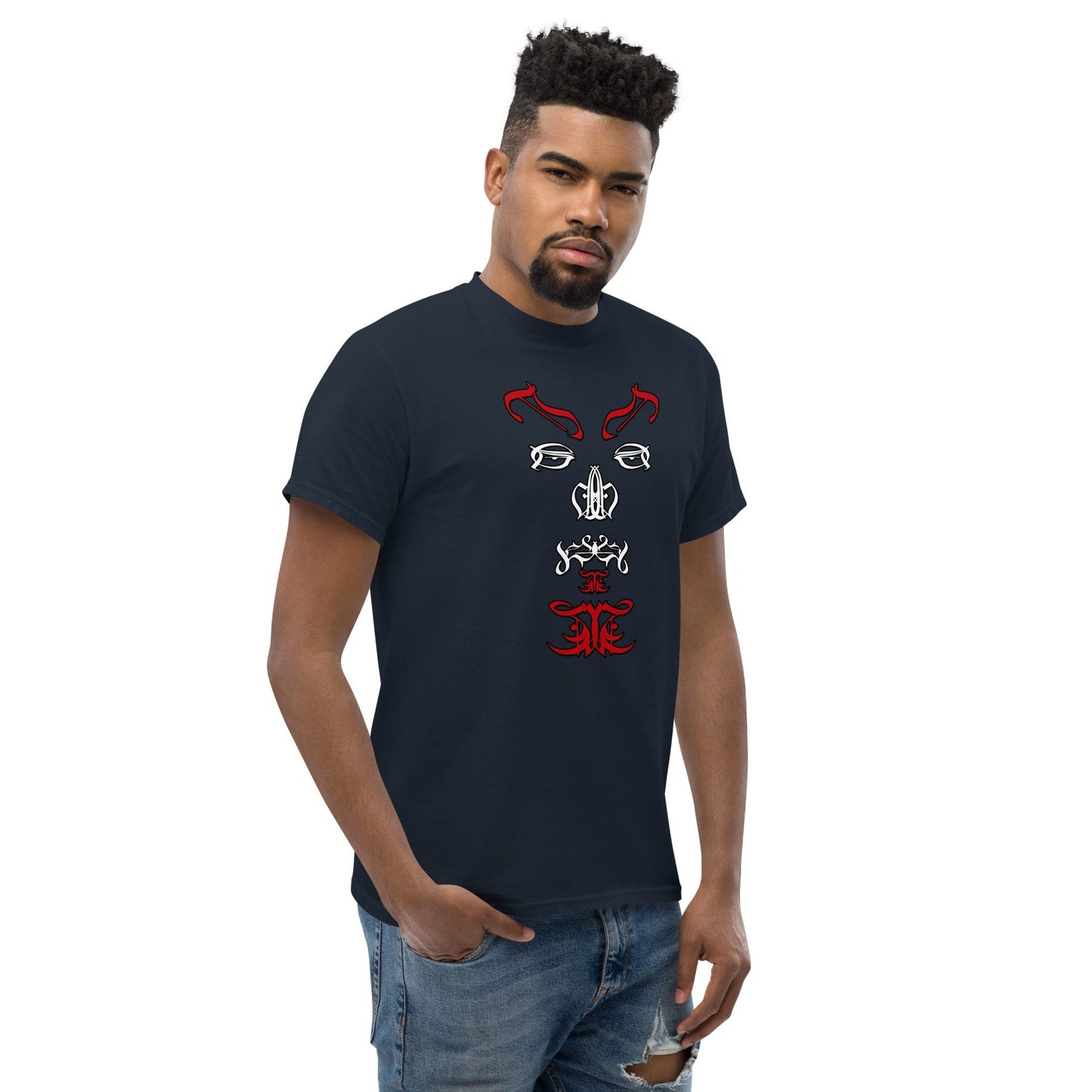 Satan Typographic Face T-shirt