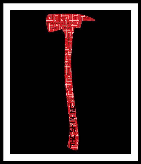 Shining Axe - Framed Print