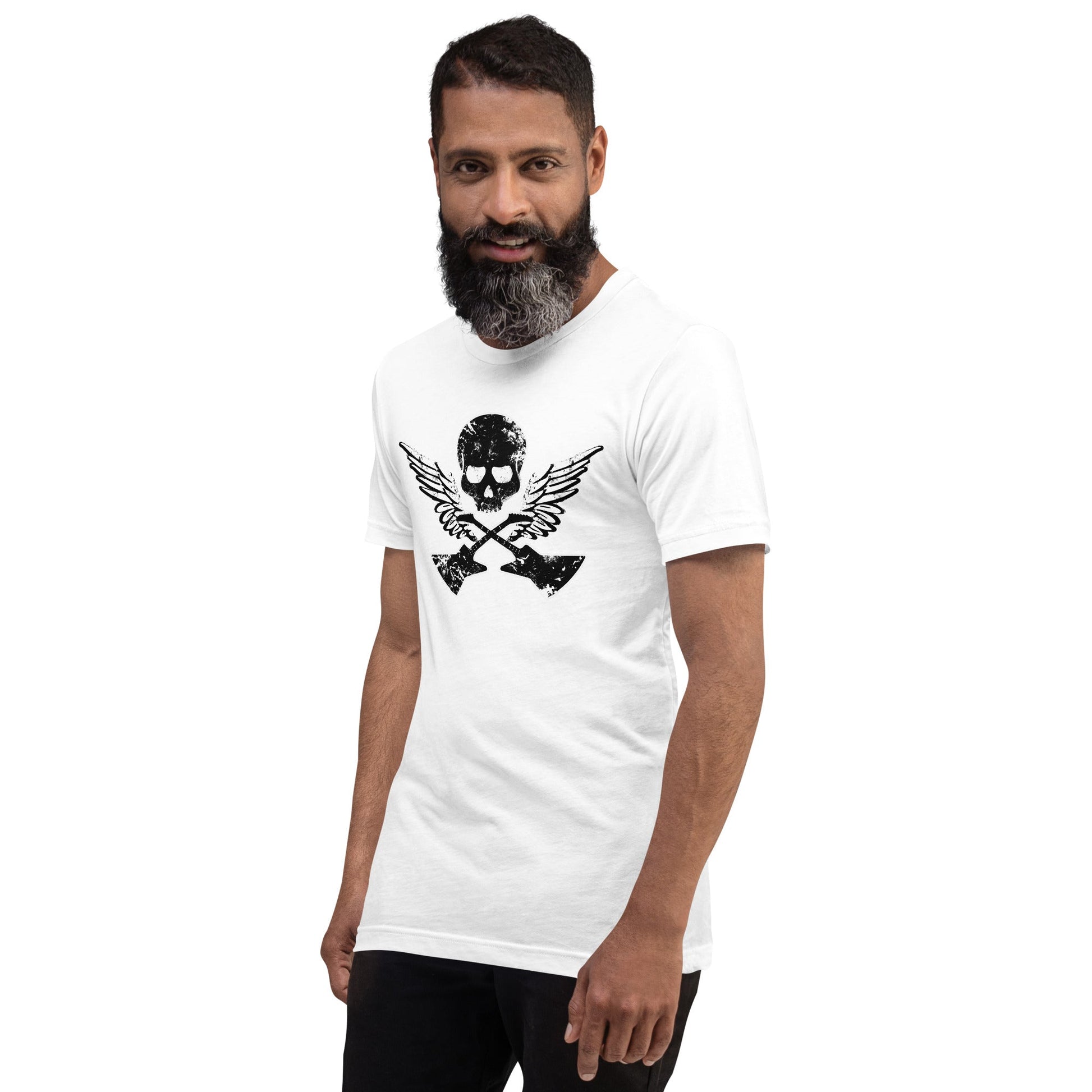 Scar Design Skull Guitar Wings T-shirt