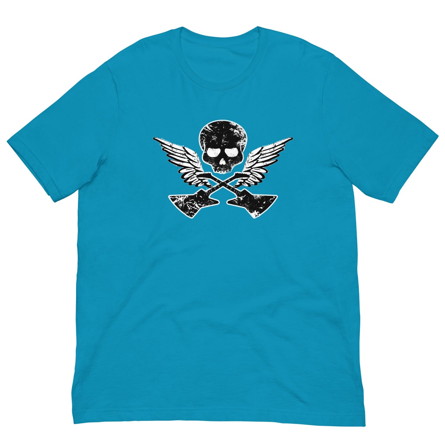 Scar Design Aqua / S Skull Guitar Wings T-shirt