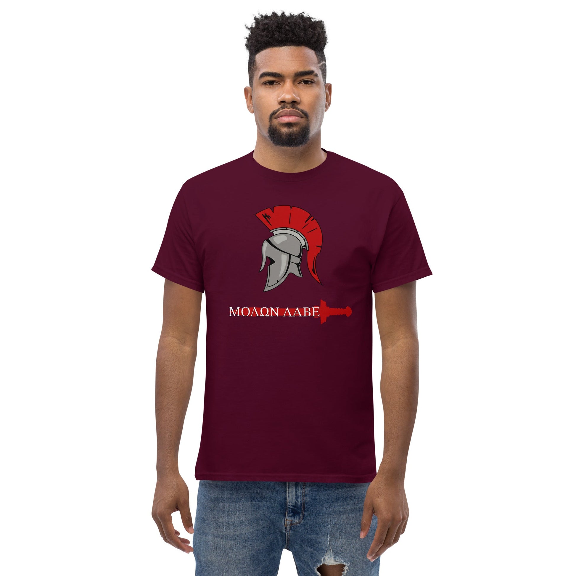 Scar Design Spartan Warrior Molon Labe T-shirt
