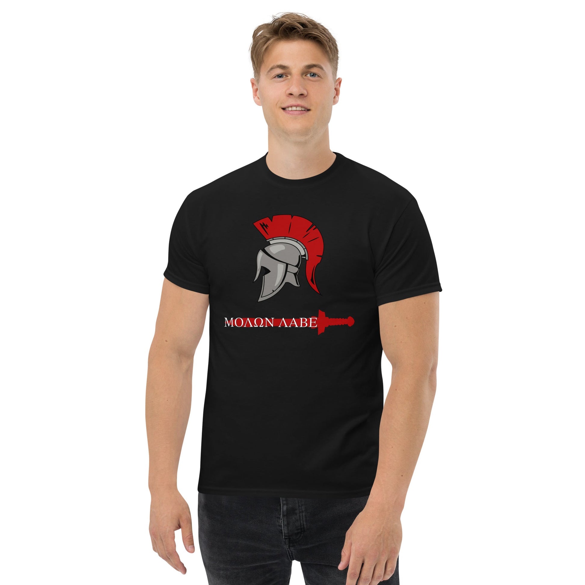 Scar Design Spartan Warrior Molon Labe T-shirt