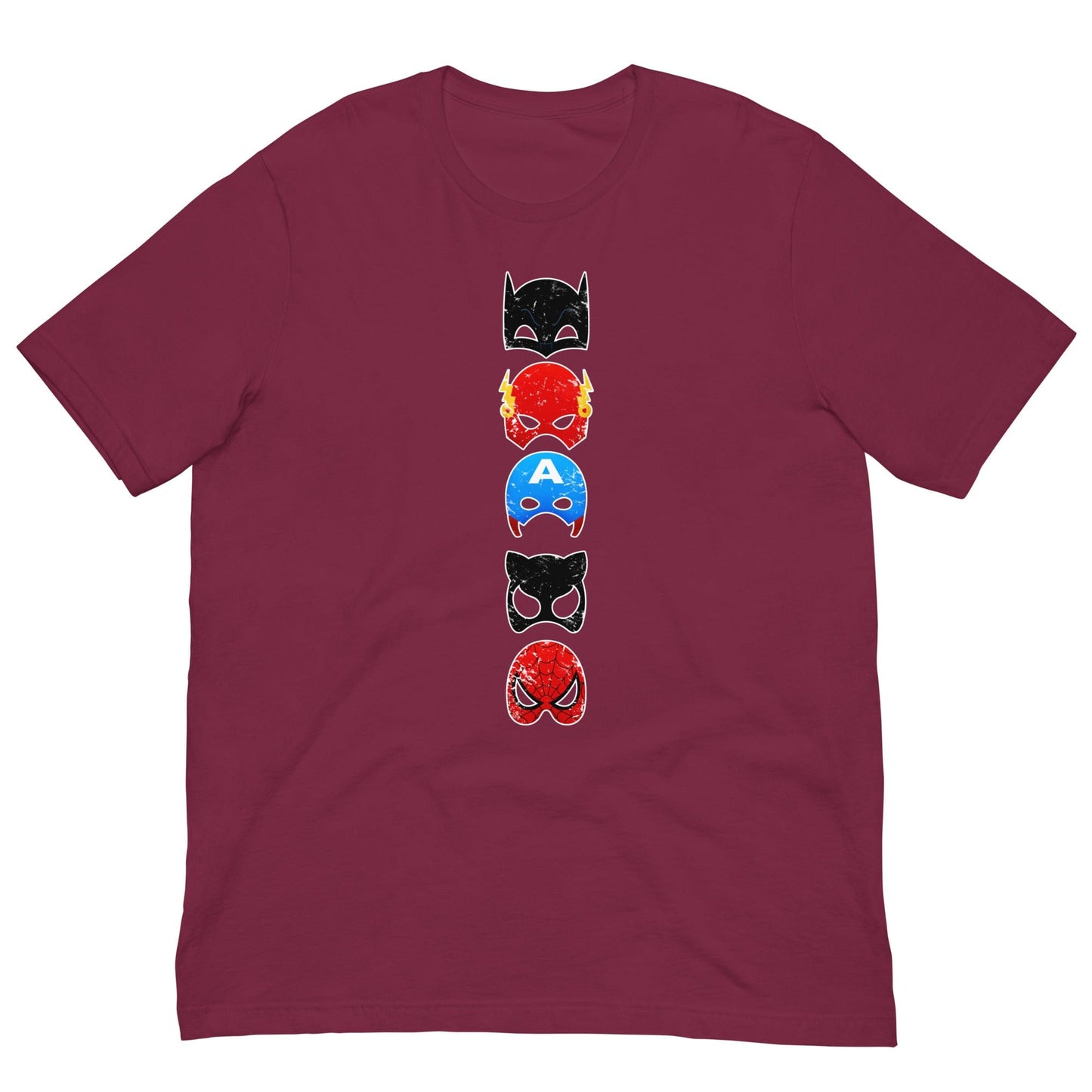 Superheroes T-shirt Maroon / XS