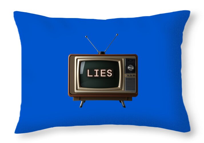 Television Lies - Throw Pillow
