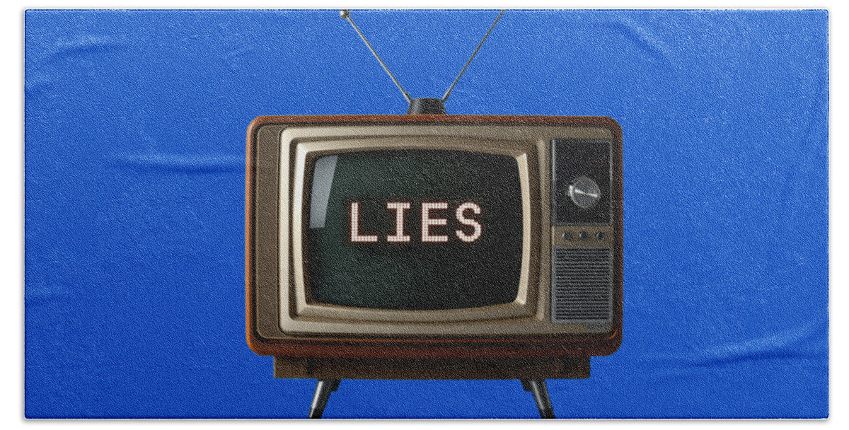 Television Lies - Beach Towel