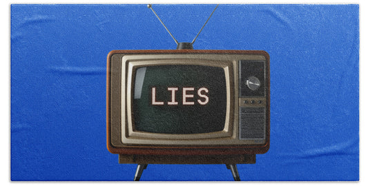 Television Lies - Beach Towel