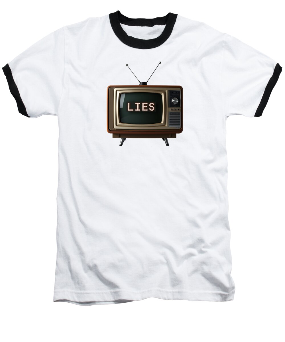 Television Lies - Baseball T-Shirt