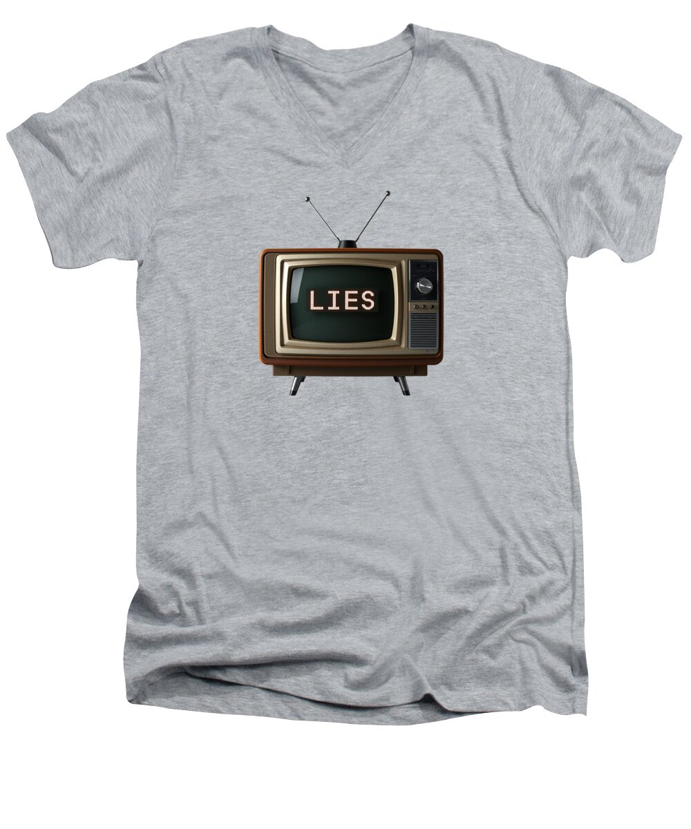 Television Lies - Men's V-Neck T-Shirt